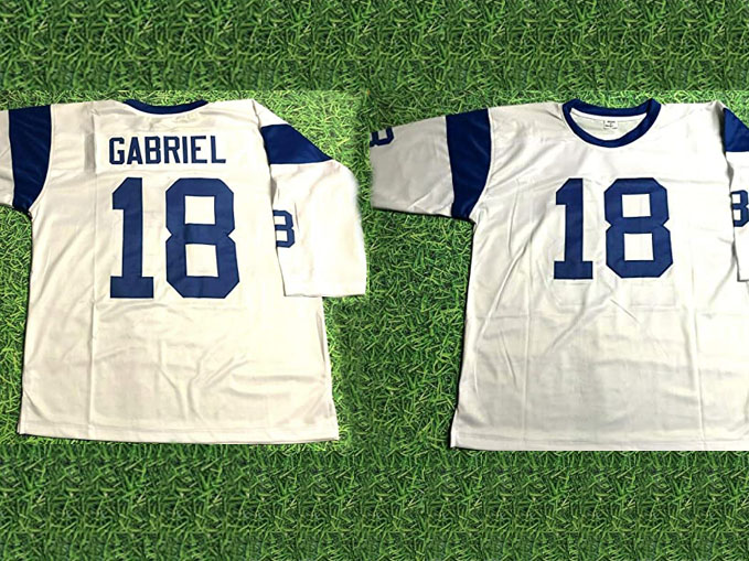 Custom Men Los Angeles Roman Gabriel 18 Throwback White NFL Jerseys